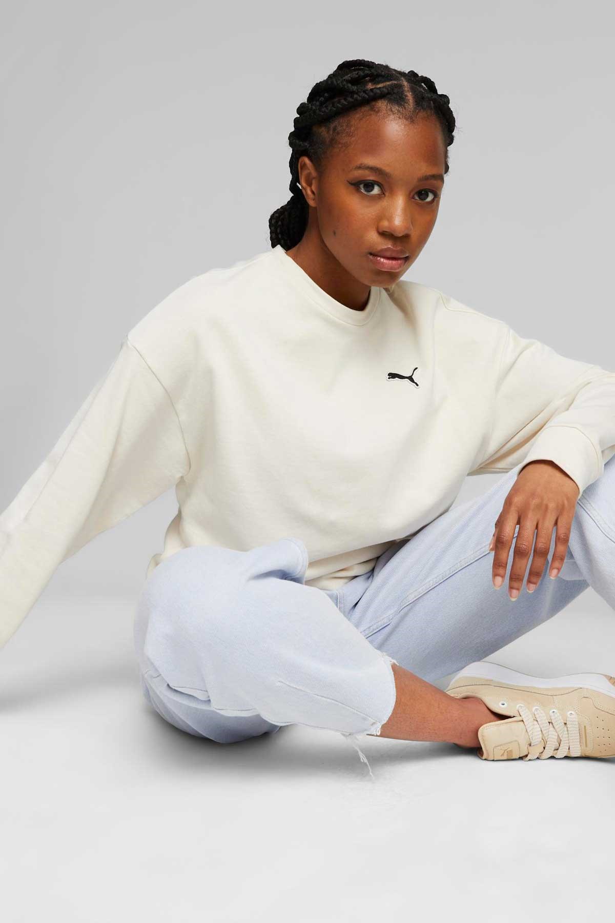 Puma Better Essentials Kadın Sweatshirt 67598799 Beyaz
