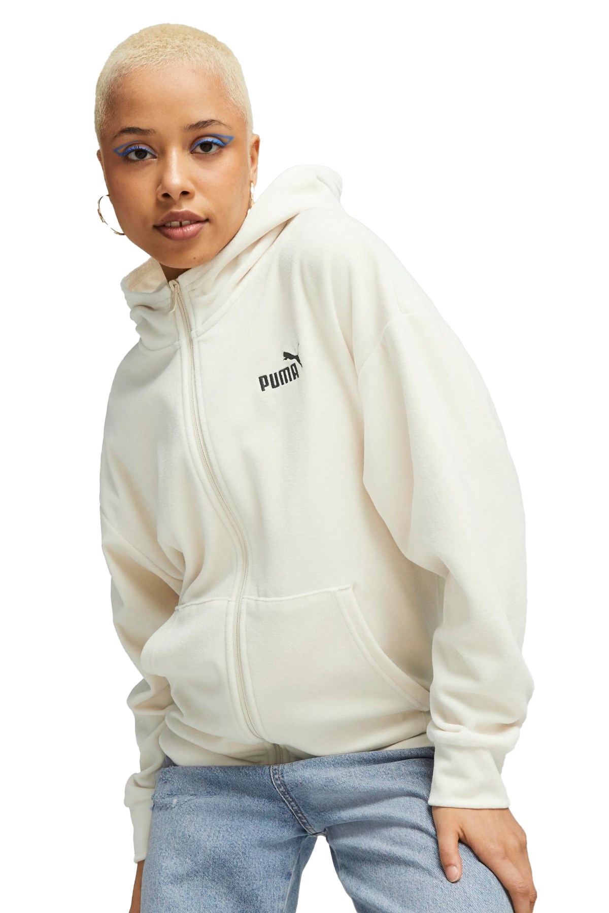 Puma Ess Elevatd Kadın Sweatshirt 67599089 Beyaz