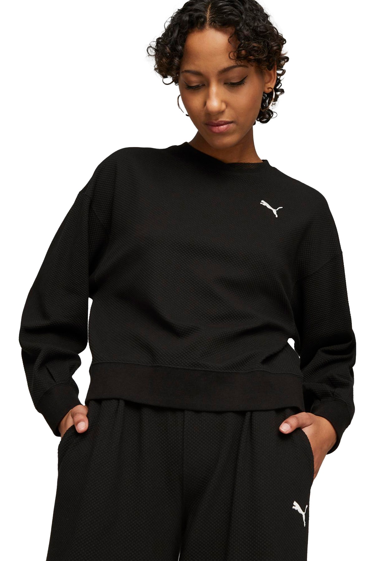 Puma Her Crew Kadın Sweatshirt 67600401 Siyah