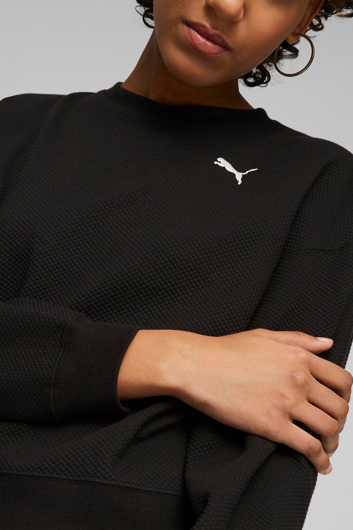 Puma Her Crew Kadın Sweatshirt 67600401 Siyah