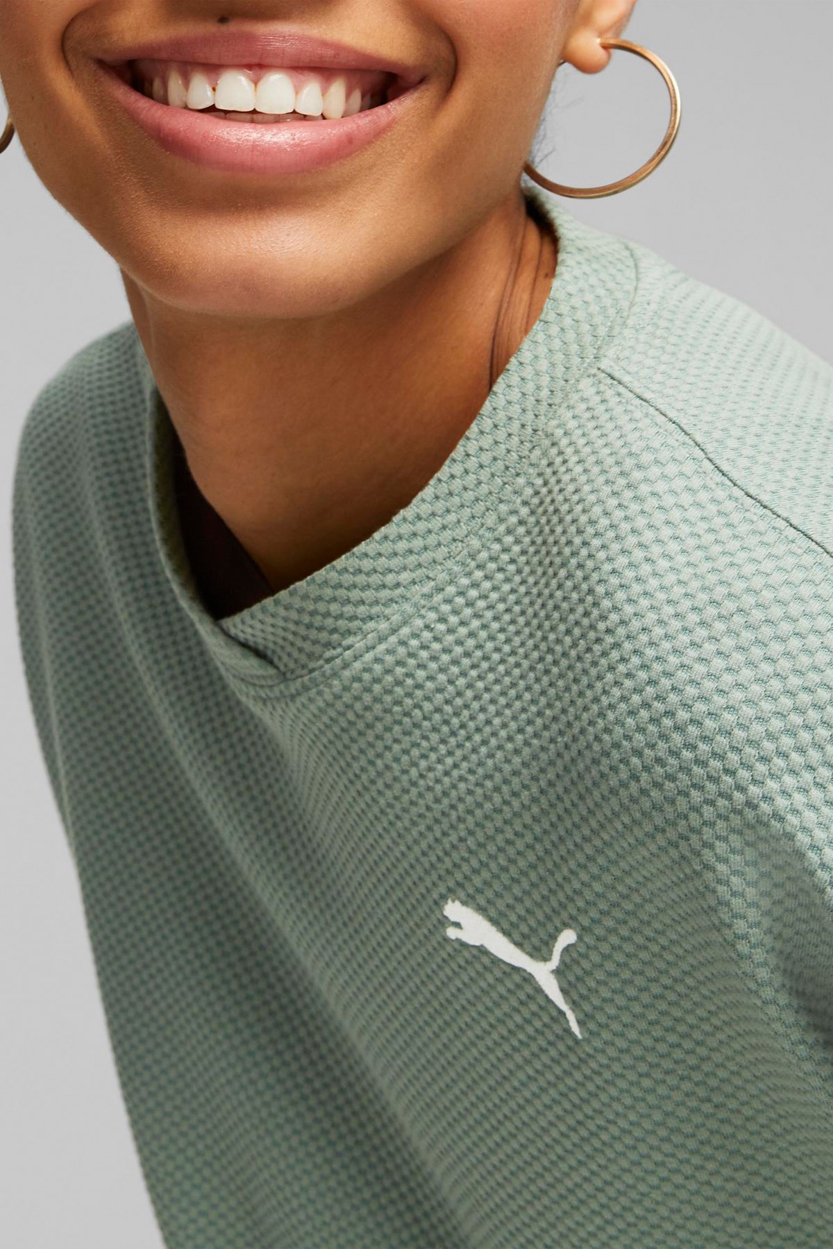 Puma Her Crew Kadın Sweatshirt 67600444 Yeşil