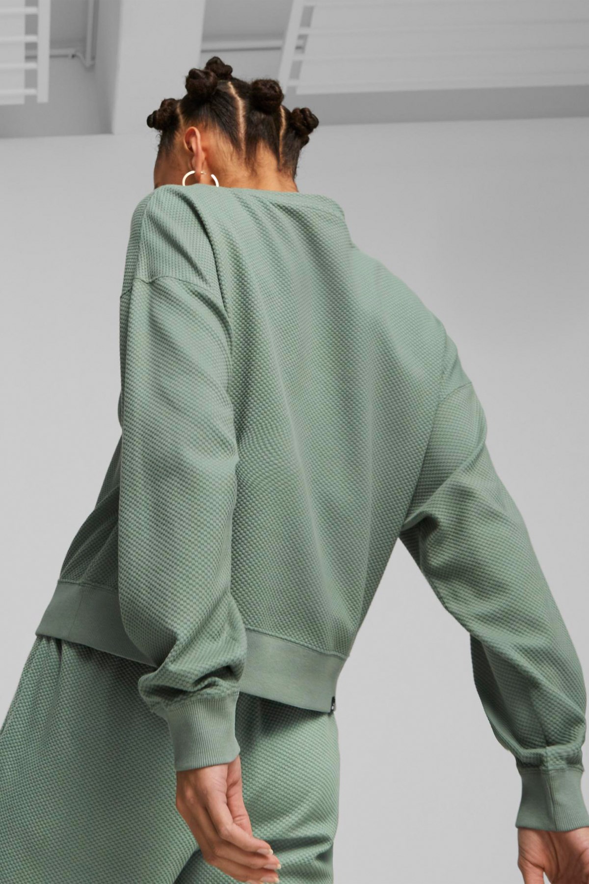 Puma Her Crew Kadın Sweatshirt 67600444 Yeşil