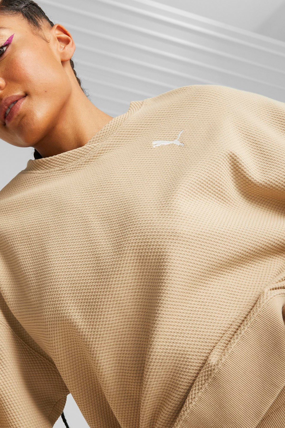 Puma Her Crew Kadın Sweatshirt 67600484 Bej