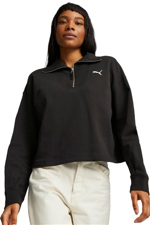 Puma Her High-Neck Kadın Sweatshirt 67600501 Siyah