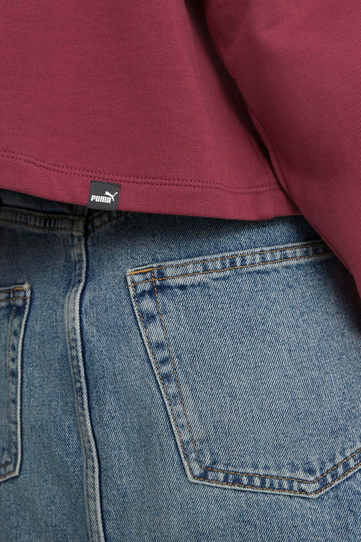 Puma Her High-Neck Kadın Sweatshirt 67600522 Bordo