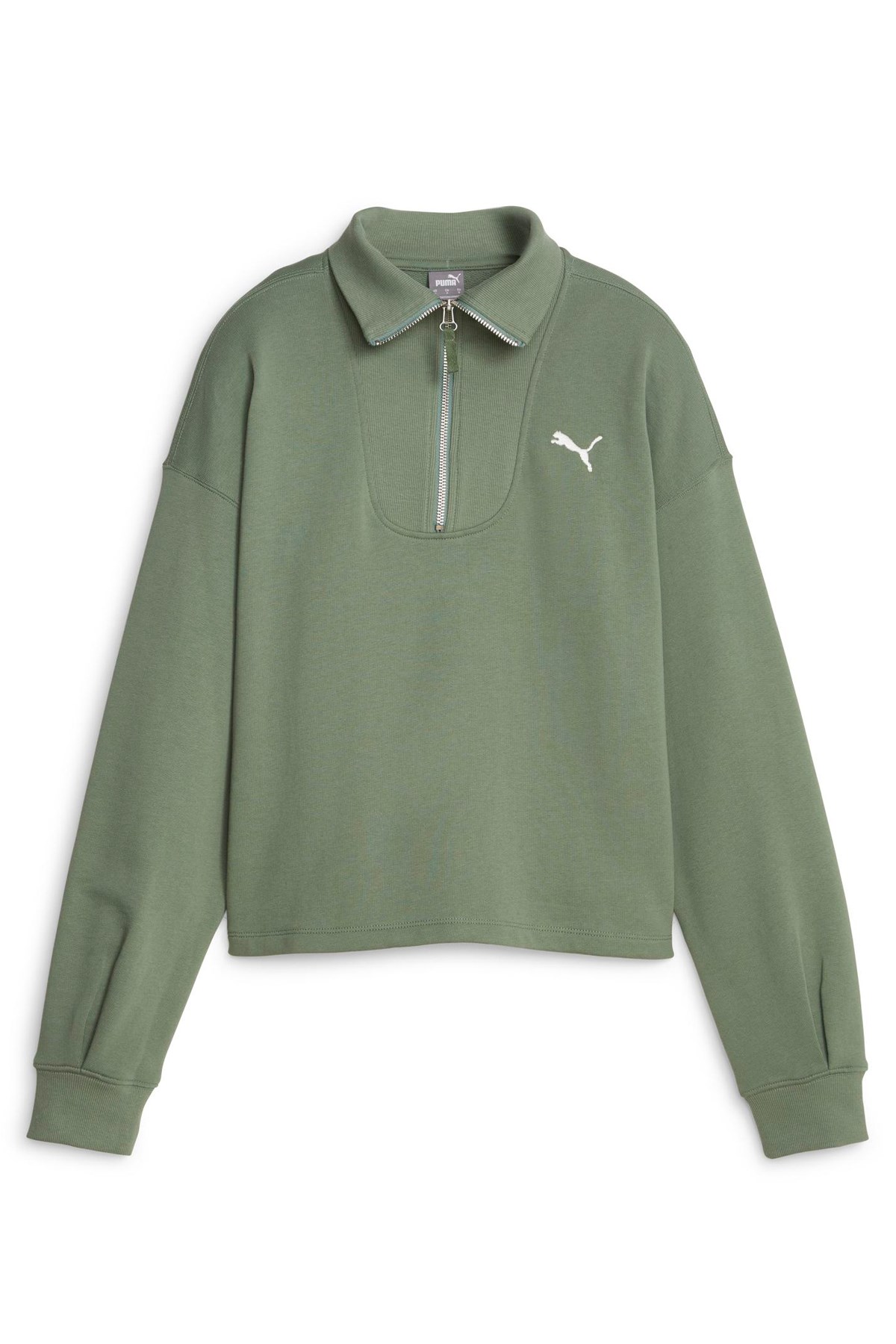 Puma Her High-Neck Kadın Sweatshirt 67600544 Yeşil