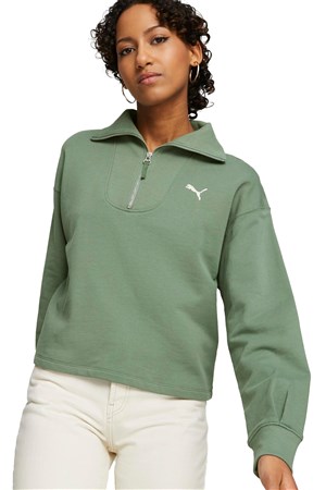 Puma Her High-Neck Kadın Sweatshirt 67600544 Yeşil