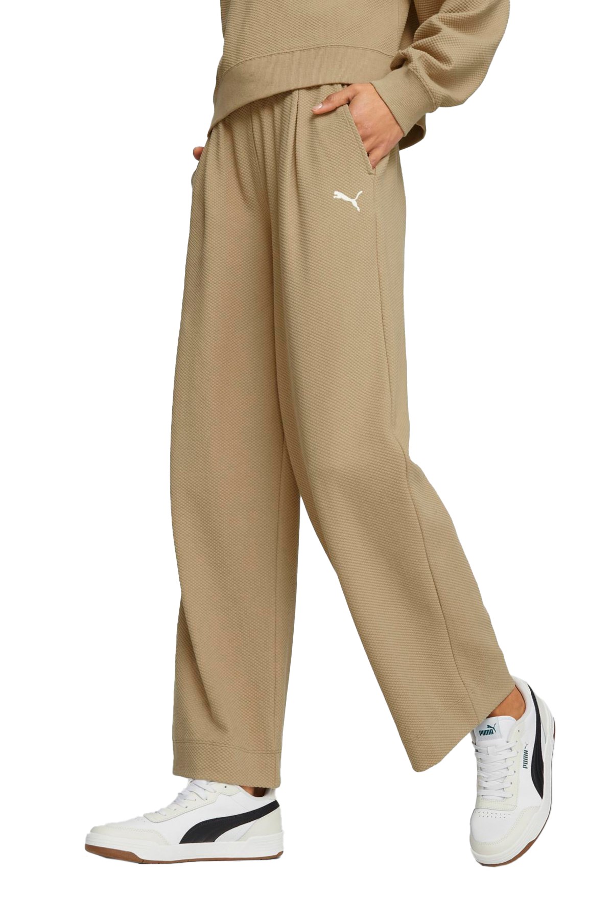 Puma Her High-Waist Kadın Eşofman Altı 67600784 Bej
