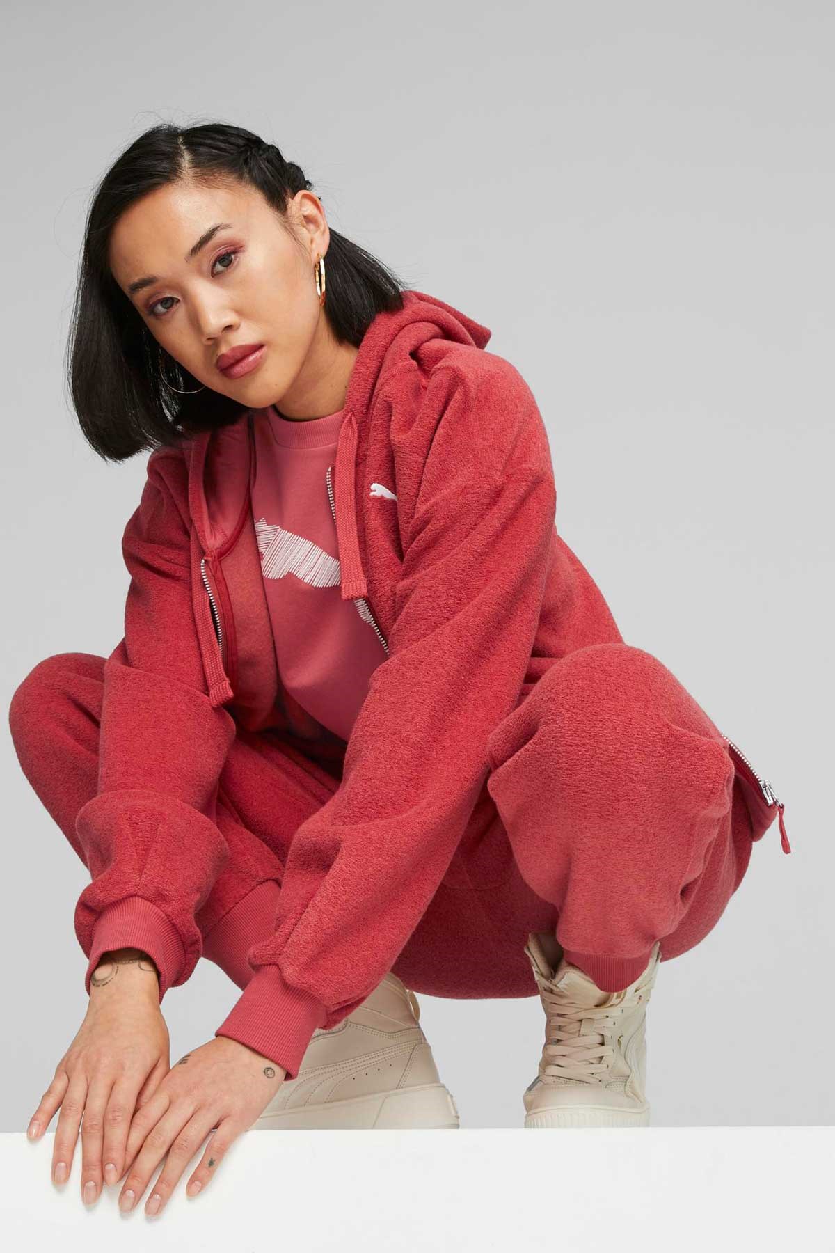Puma Her Winterized Kadın Sweatshirt 67600821 Kırmızı