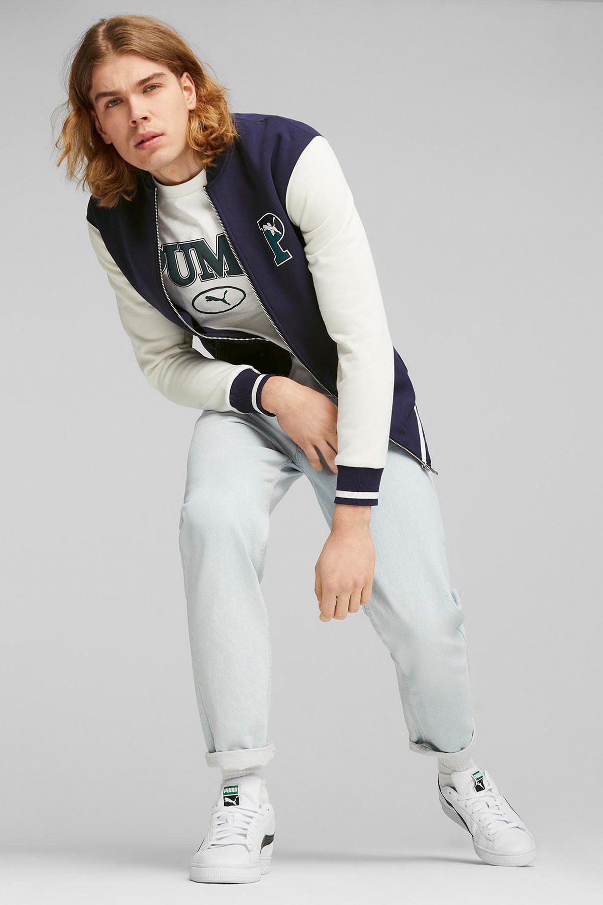 Puma Squad Erkek Sweatshirt 67601806 Lacivert