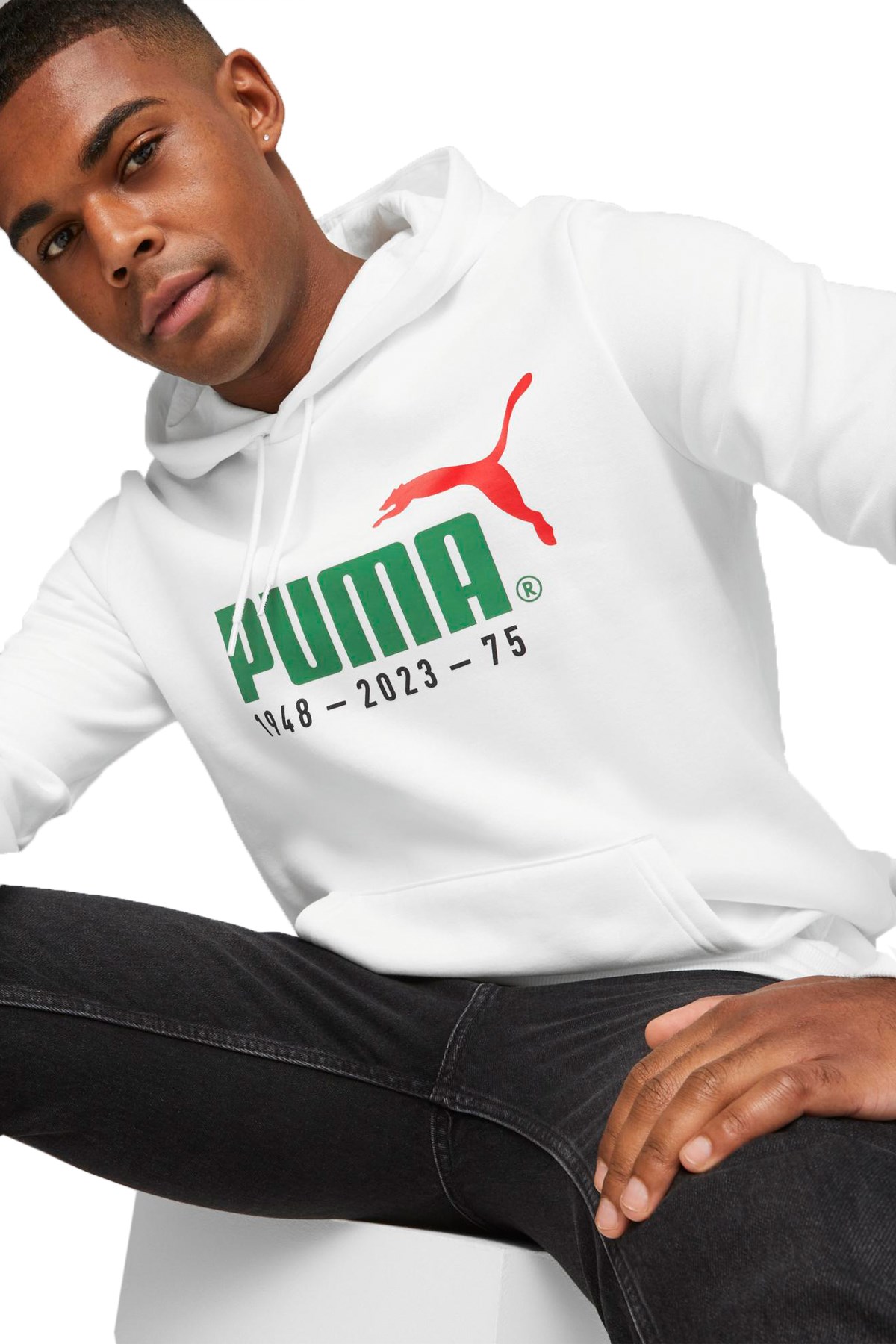 Puma No. 1 Logo Celebration Erkek Sweatshirt 67602102 Beyaz