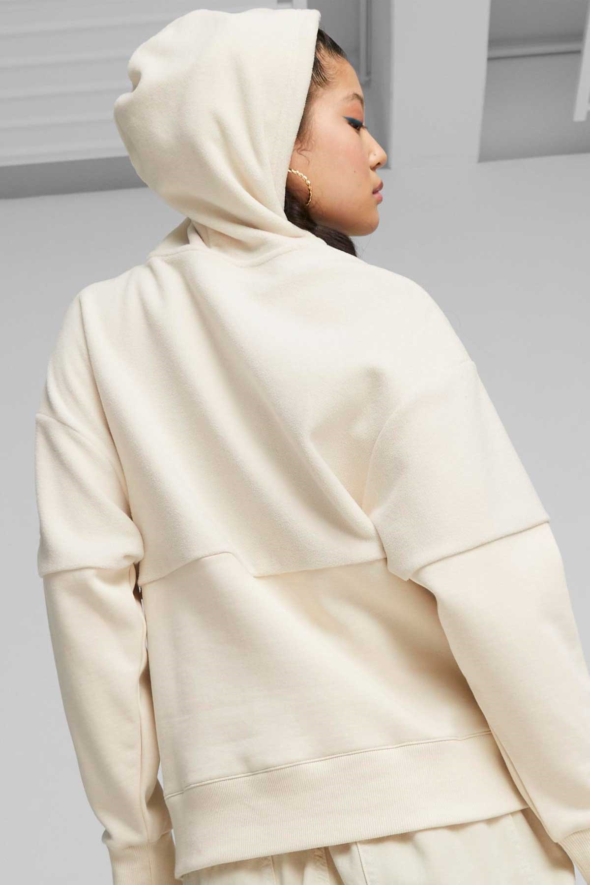 Puma Power Colorblock Kadın Sweatshirt 67602687 Beyaz