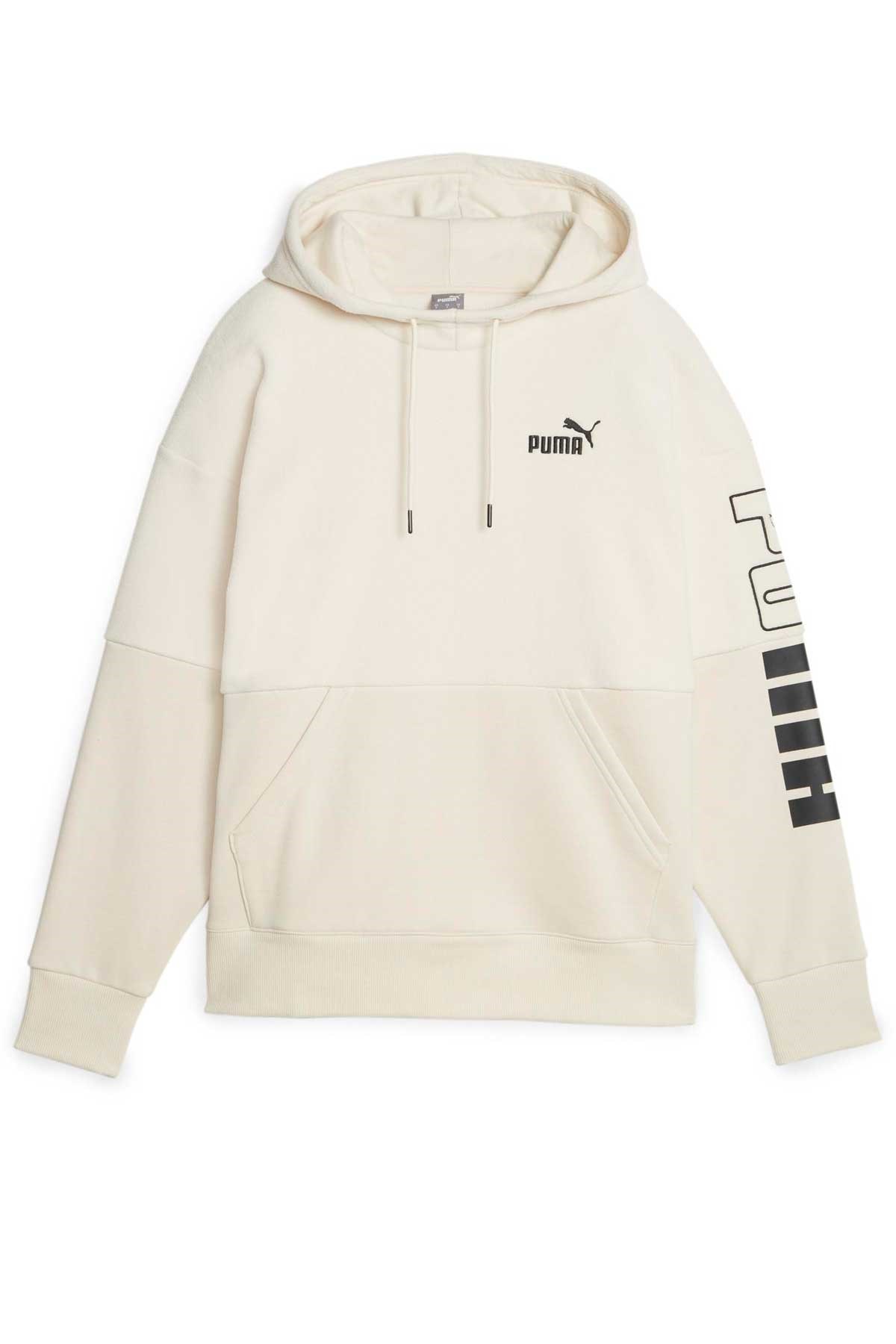 Puma Power Colorblock Kadın Sweatshirt 67602687 Beyaz