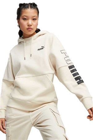 Puma Power Colorblock Kadın Sweatshirt 67602687 Beyaz