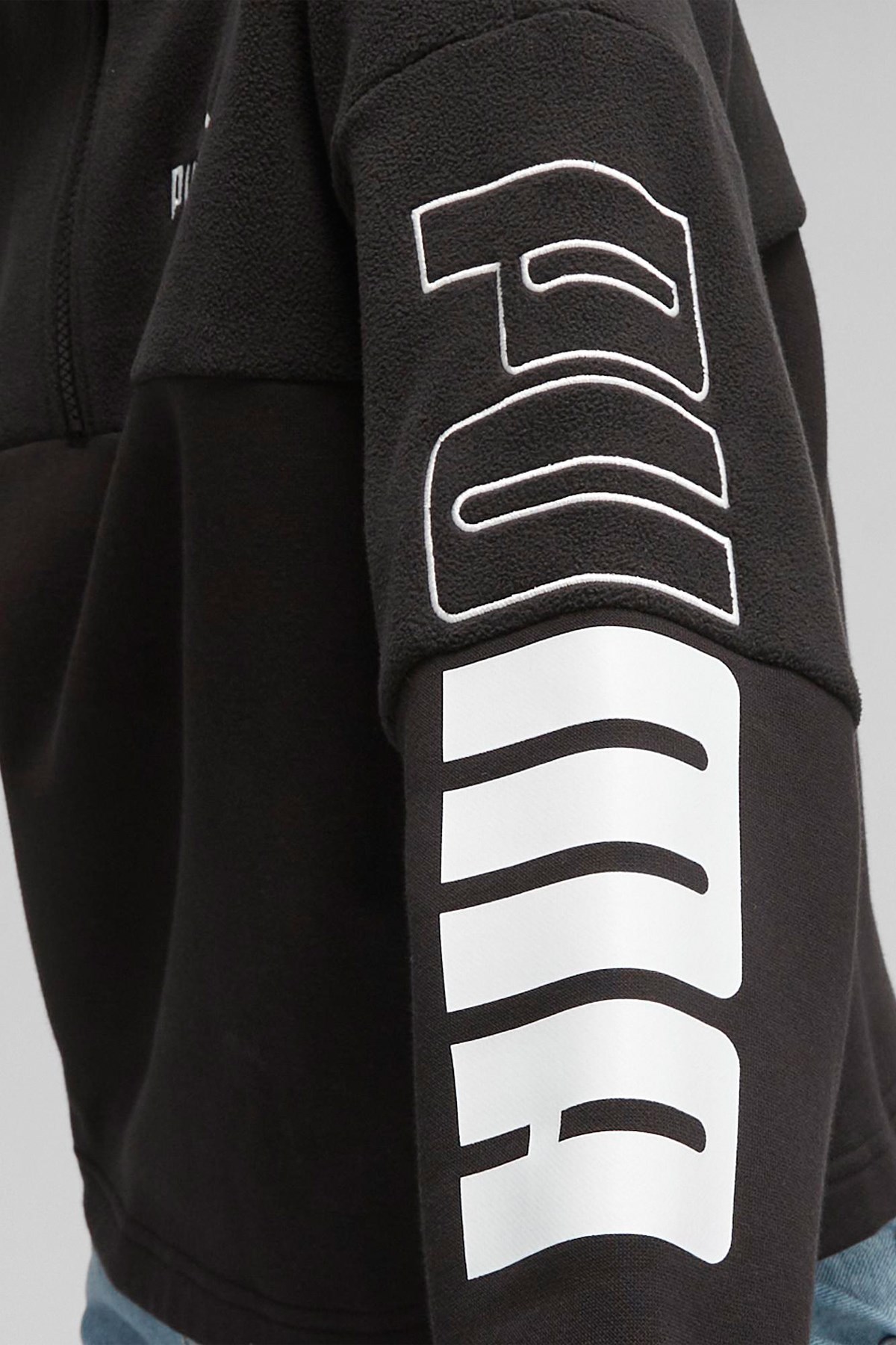 Puma Power Colorblock High Kadın Sweatshirt 67602701 Siyah