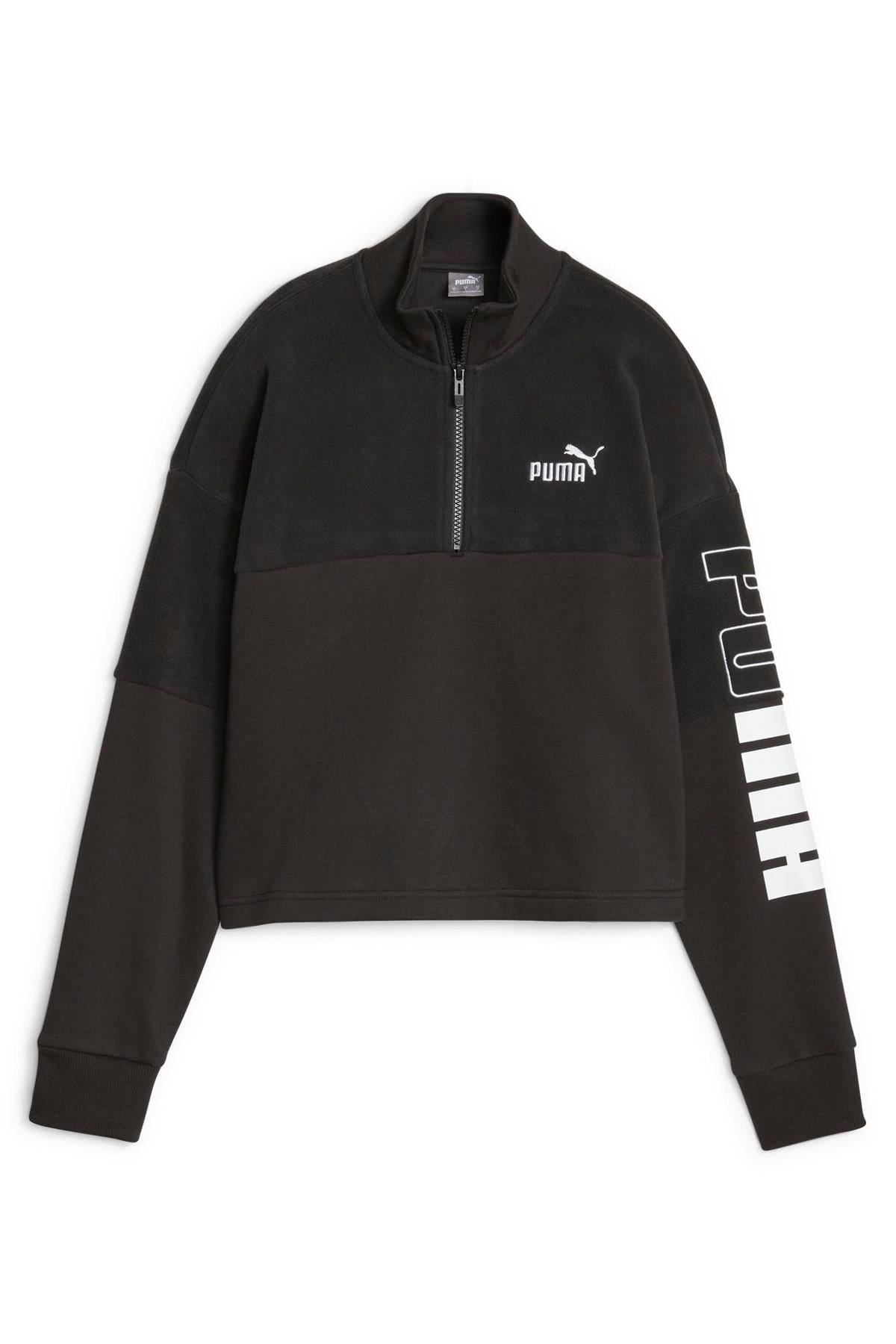 Puma Power Colorblock High Kadın Sweatshirt 67602701 Siyah