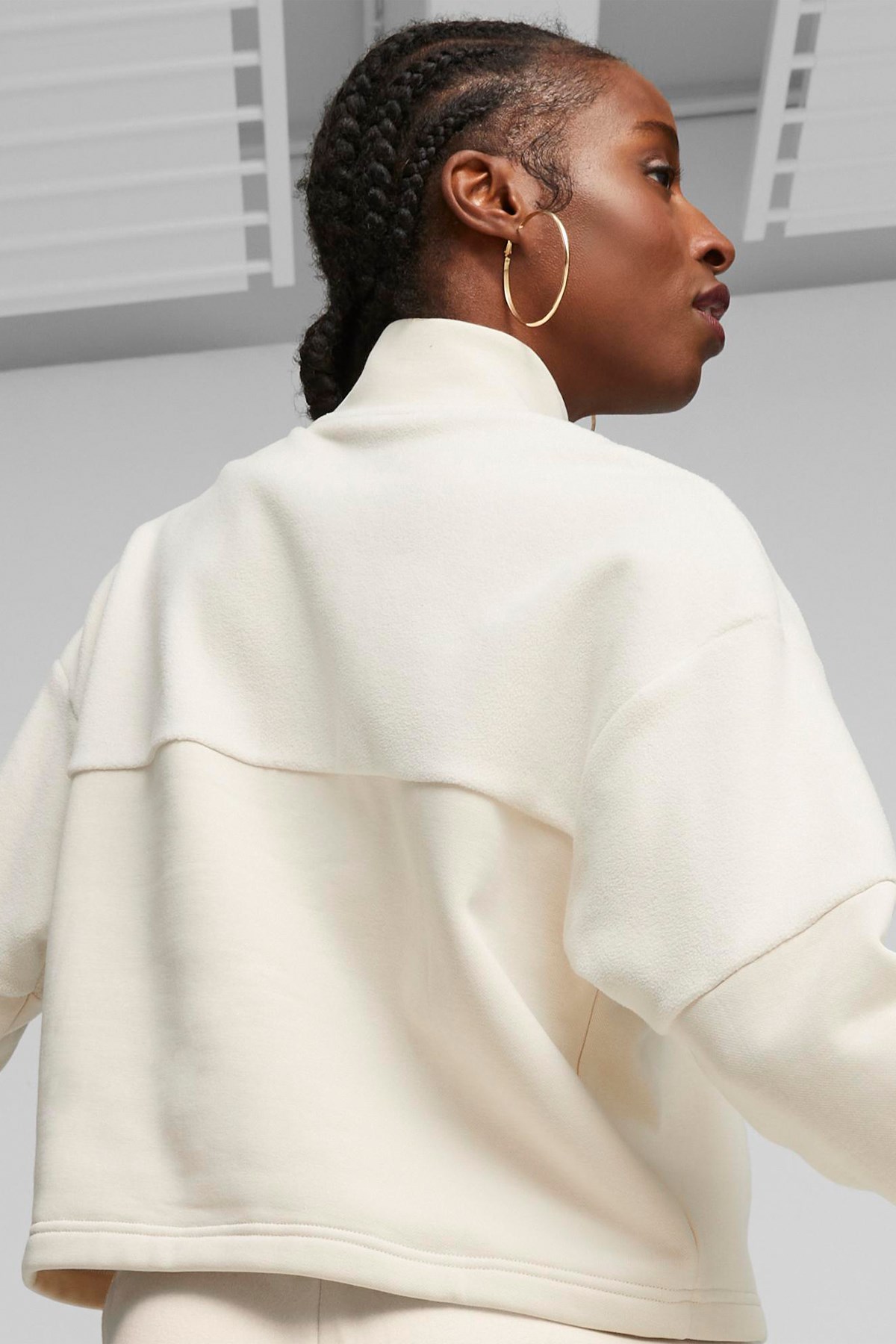 Puma Power Colorblock Kadın Sweatshirt 67602787 Beyaz