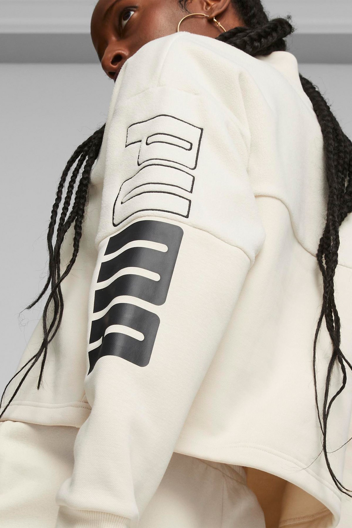 Puma Power Colorblock Kadın Sweatshirt 67602787 Beyaz