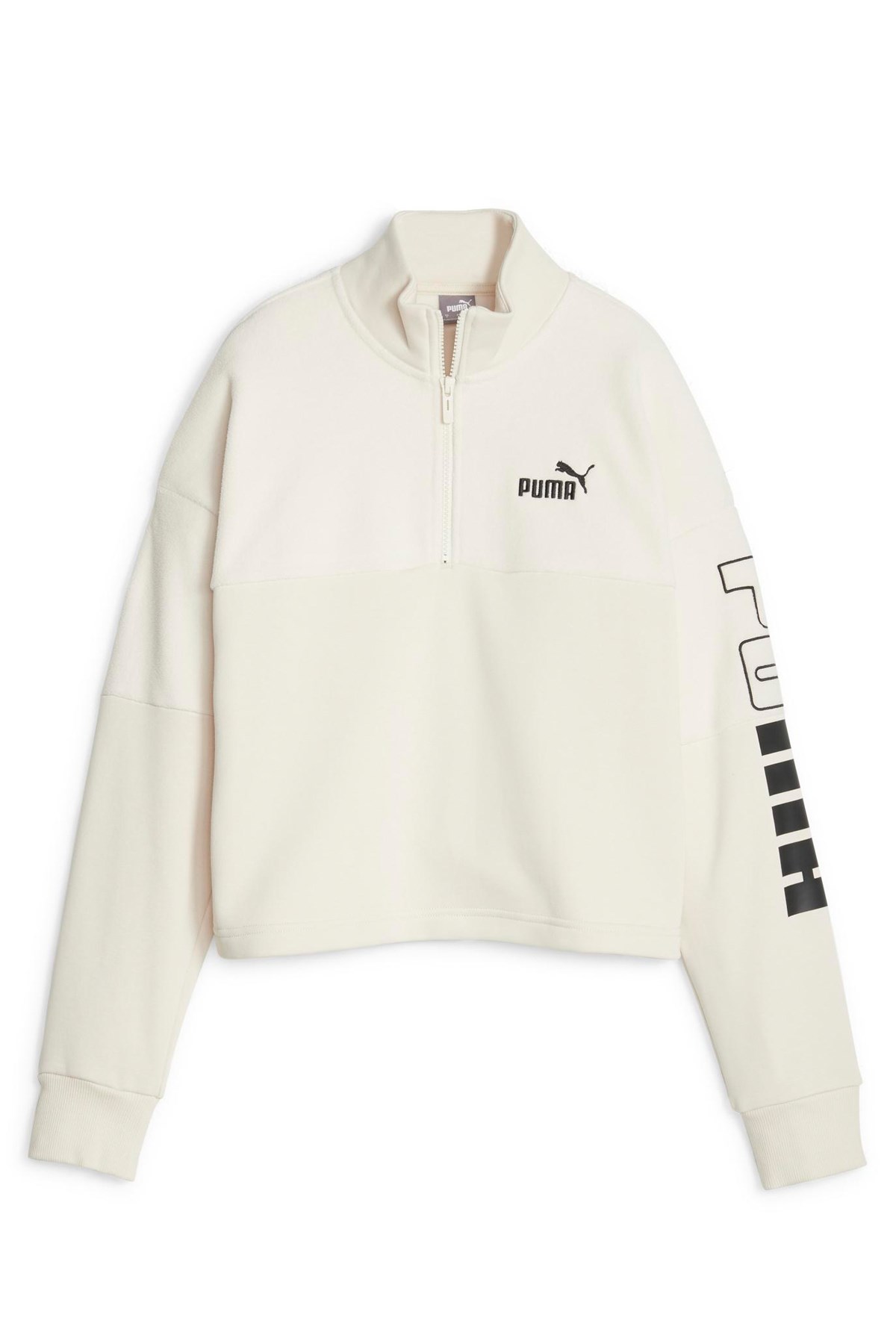 Puma Power Colorblock Kadın Sweatshirt 67602787 Beyaz