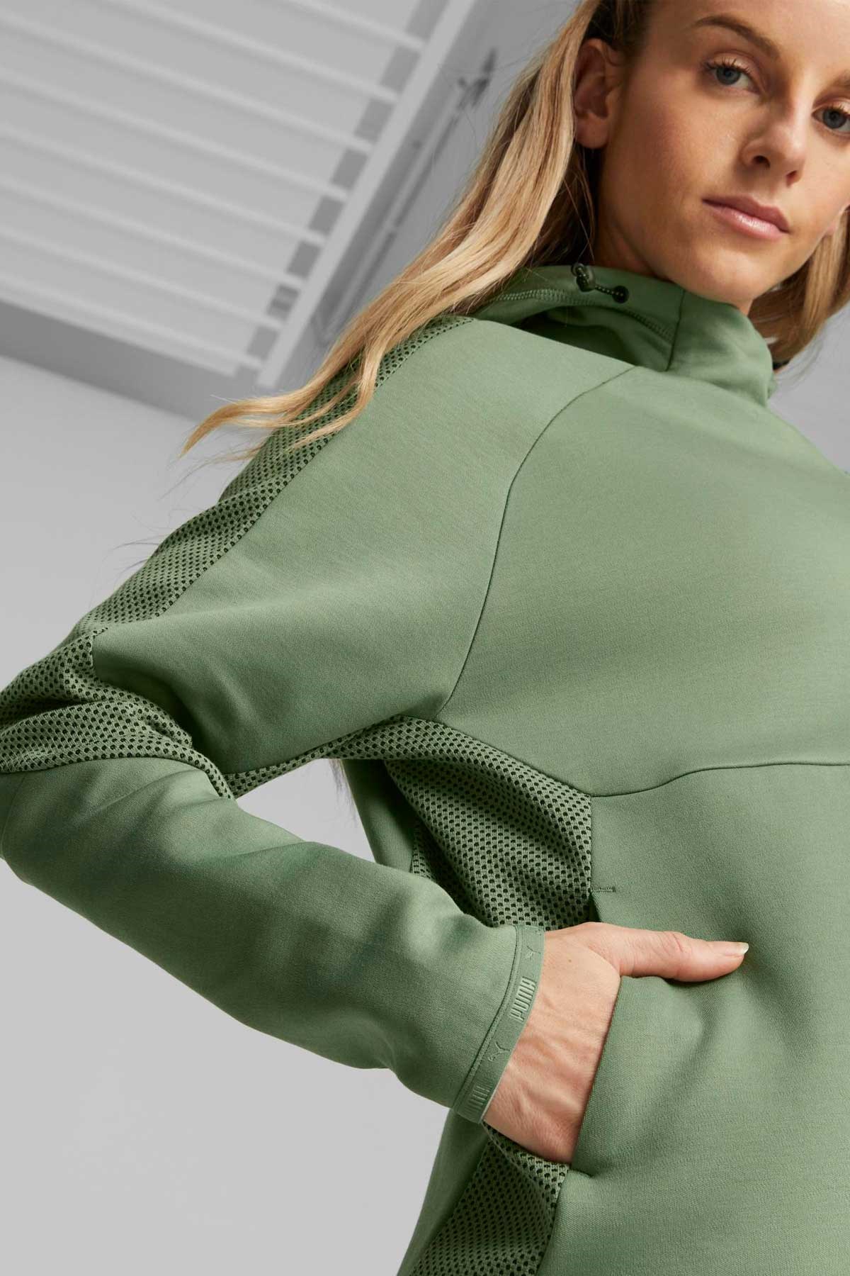 Puma Evostrıpe Kadın Sweatshirt 67607244 Yeşil