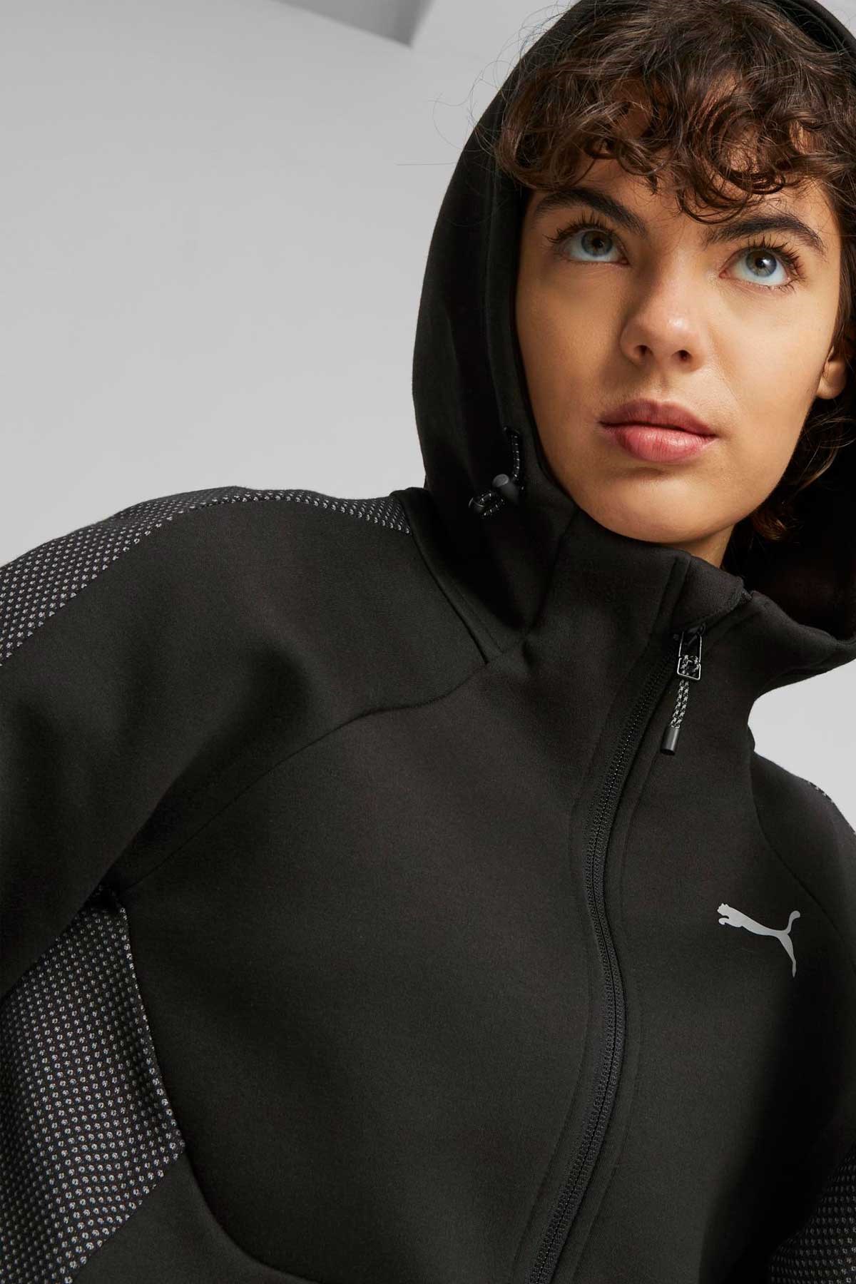 Puma Evostrıpe Full-Zip Kadın Sweatshirt 67607301 Siyah