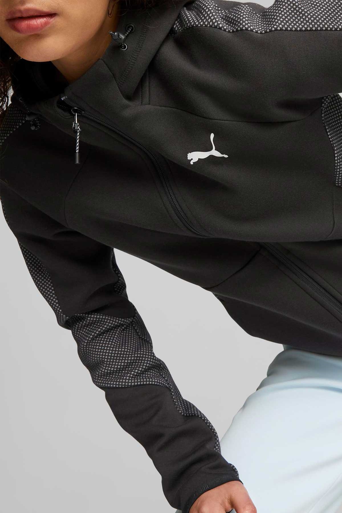 Puma Evostrıpe Full-Zip Kadın Sweatshirt 67607301 Siyah