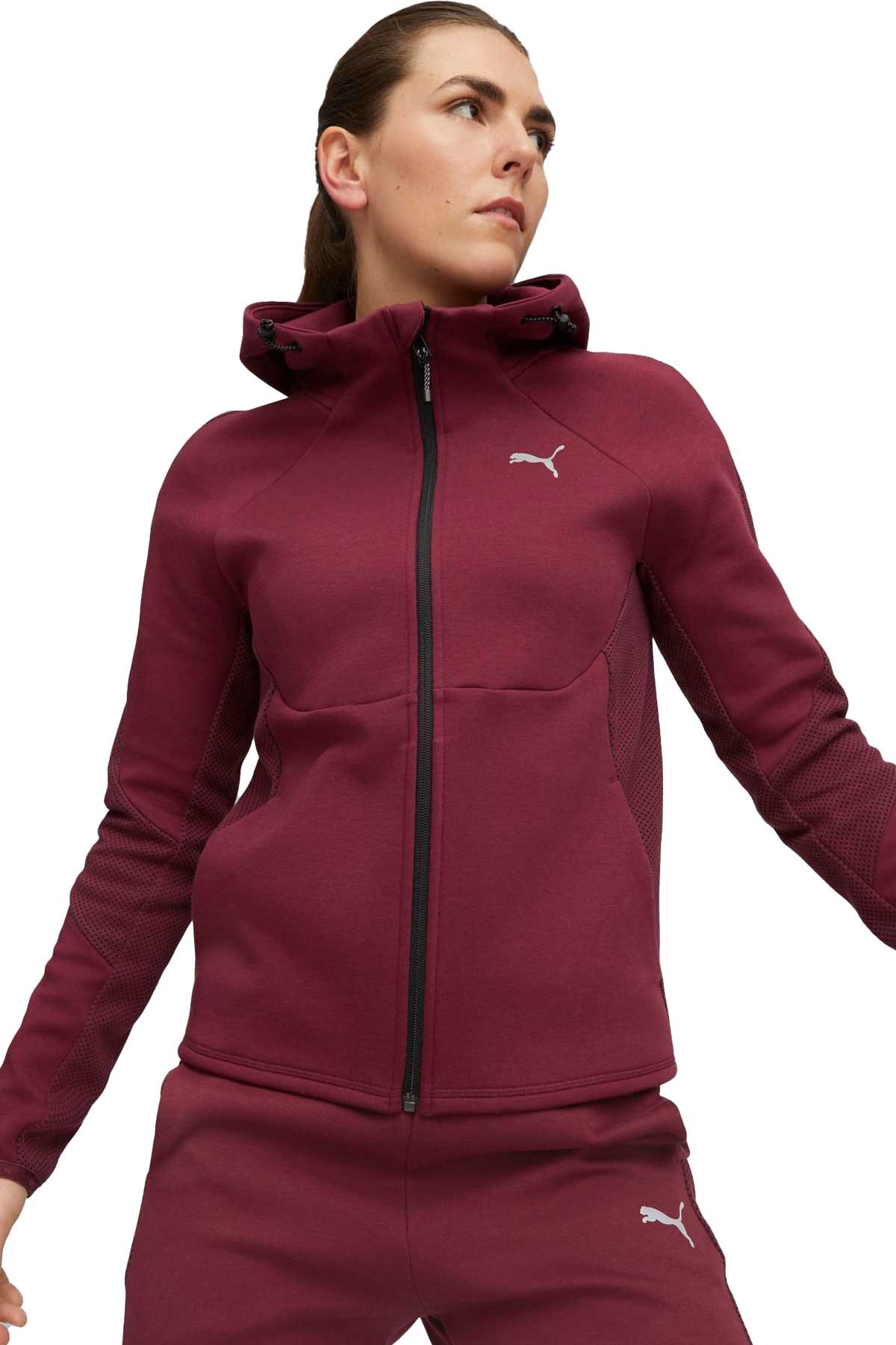 Puma Evostrıpe Full-Zip Kadın Sweatshirt 67607322 Bordo
