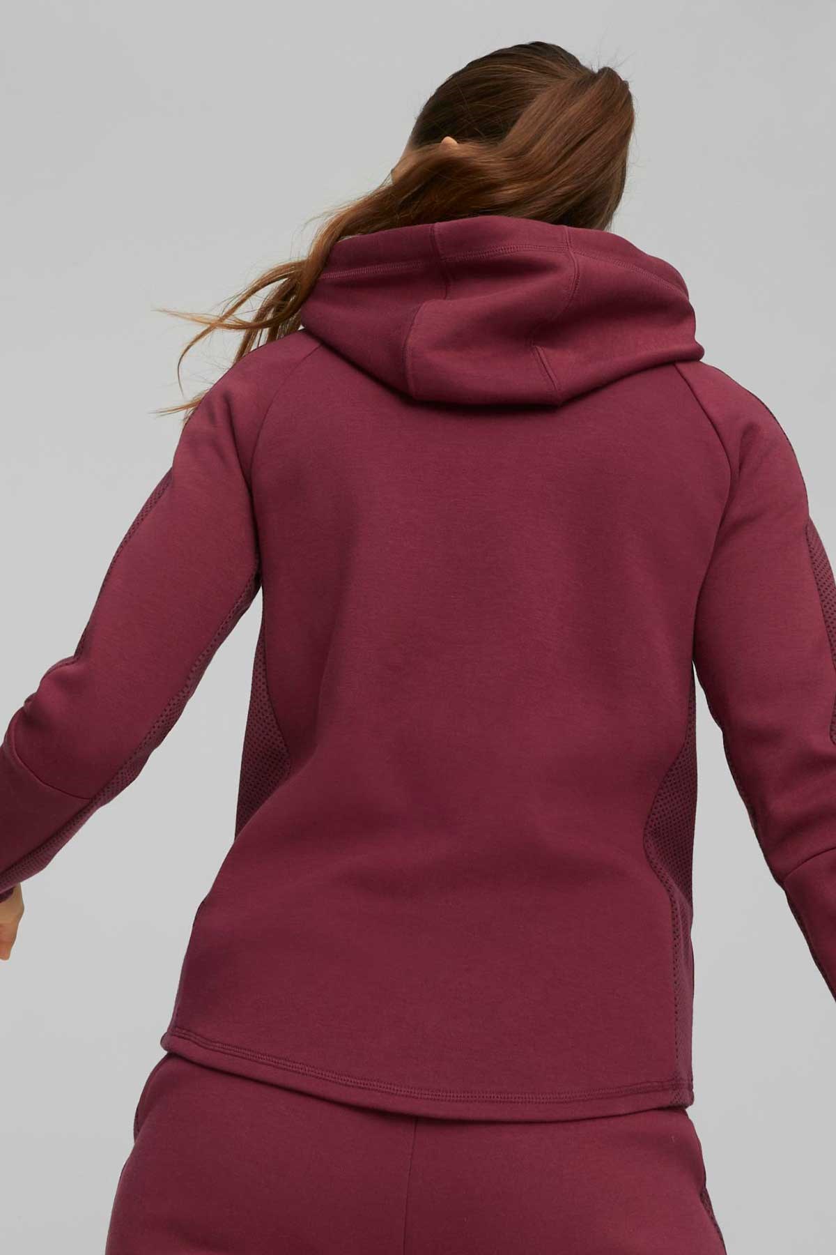 Puma Evostrıpe Full-Zip Kadın Sweatshirt 67607322 Bordo