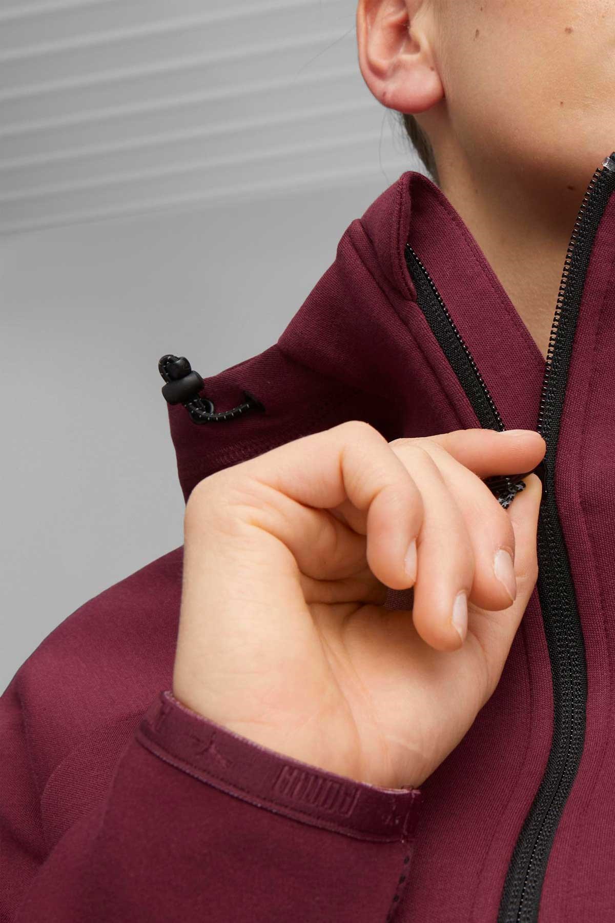 Puma Evostrıpe Full-Zip Kadın Sweatshirt 67607322 Bordo