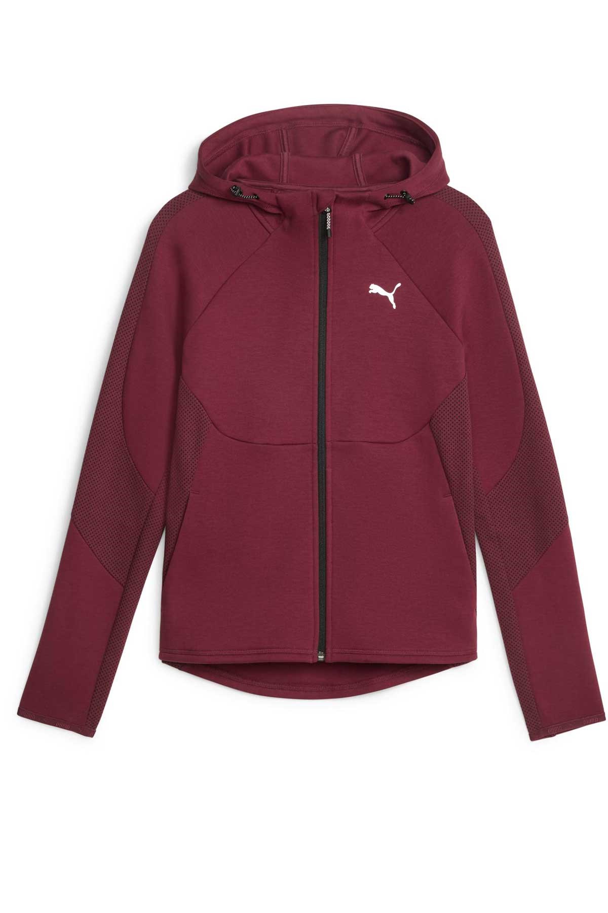 Puma Evostrıpe Full-Zip Kadın Sweatshirt 67607322 Bordo