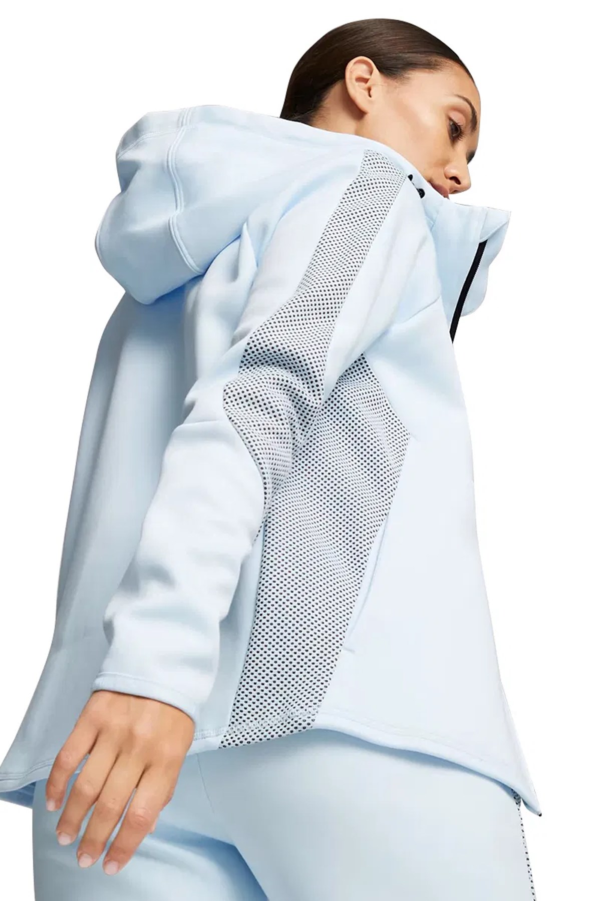 Puma Evostrıpe Full-Zip Fermuarlı Kadın Sweat 67607369 Mavi