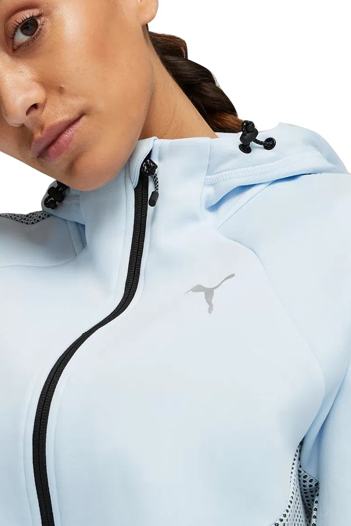 Puma Evostrıpe Full-Zip Fermuarlı Kadın Sweat 67607369 Mavi