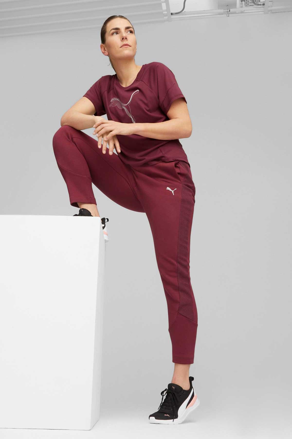 Puma Evostrıpe High-Waist Kadın Eşofman Altı 67607522 Bordo