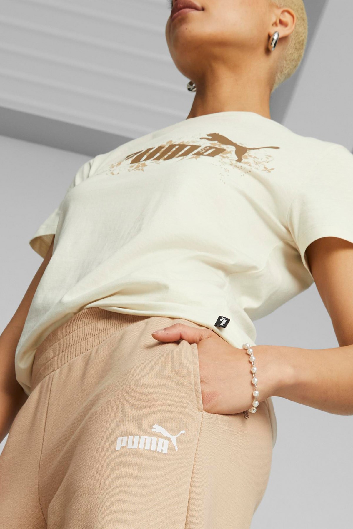 Puma Ess+ Straight Kadın Eşofman Altı 67609384 Bej