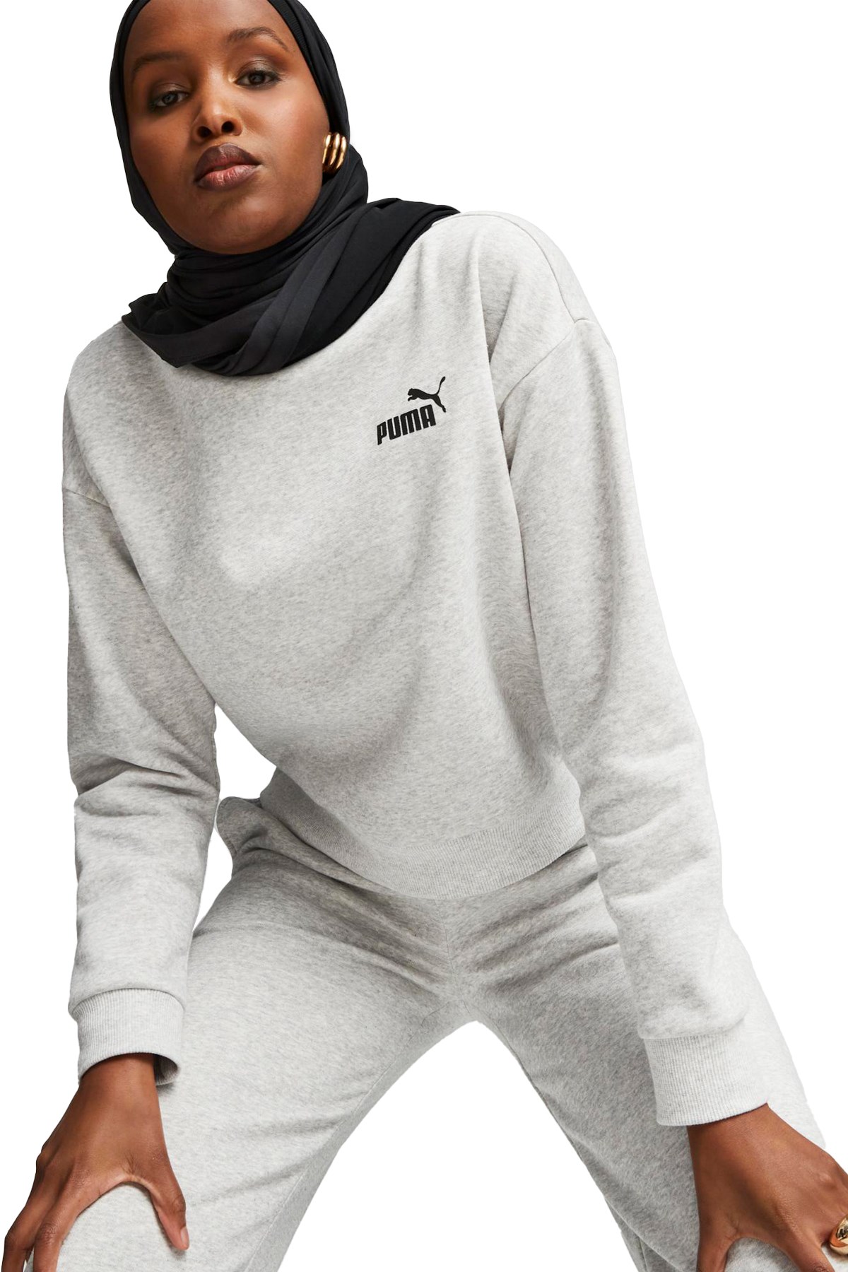 Puma Ess+ Relaxed Kadın Sweatshirt 67680104 Gri