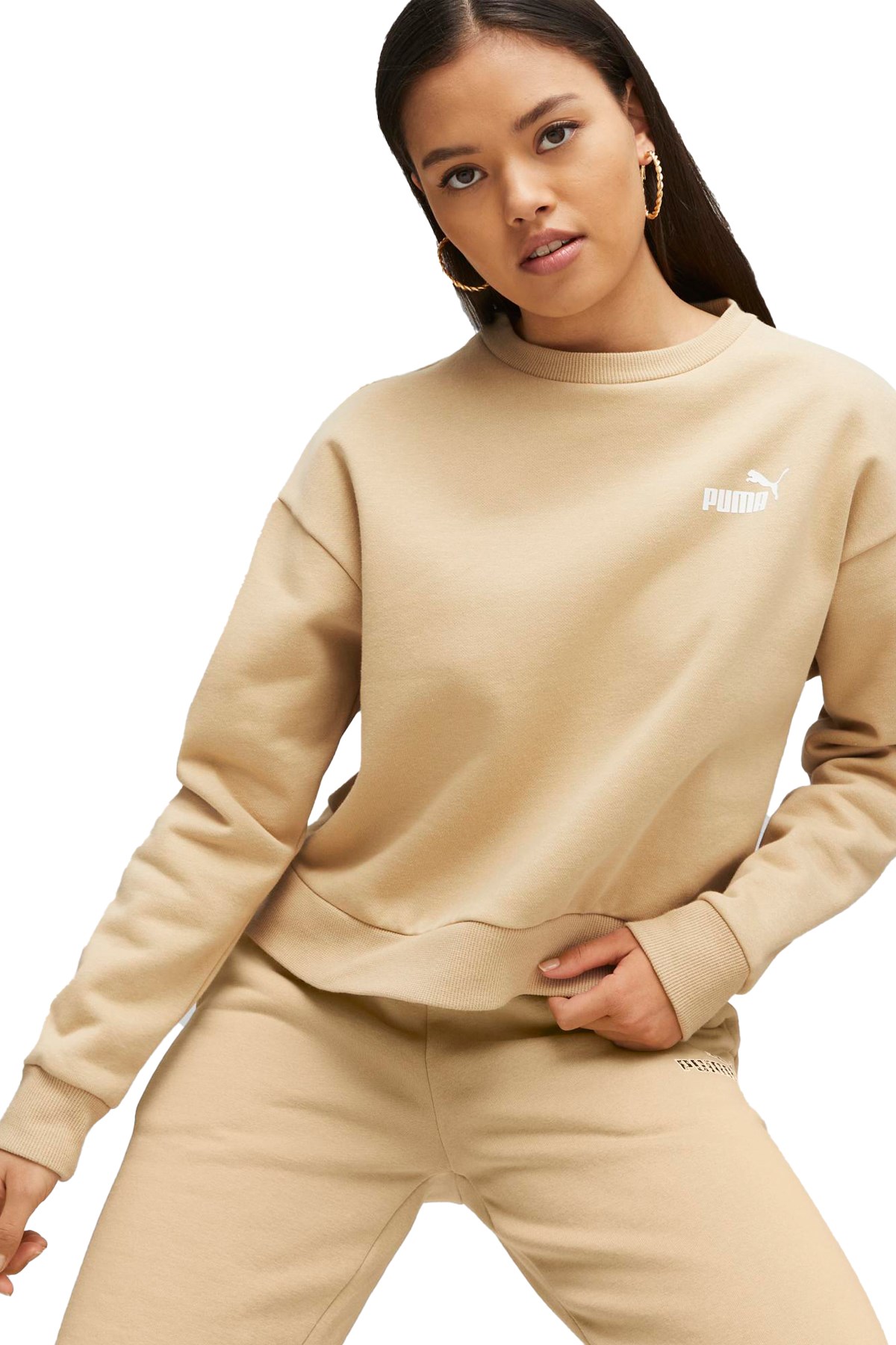Puma Ess+ Relaxed Kadın Sweatshirt 67680184 Bej