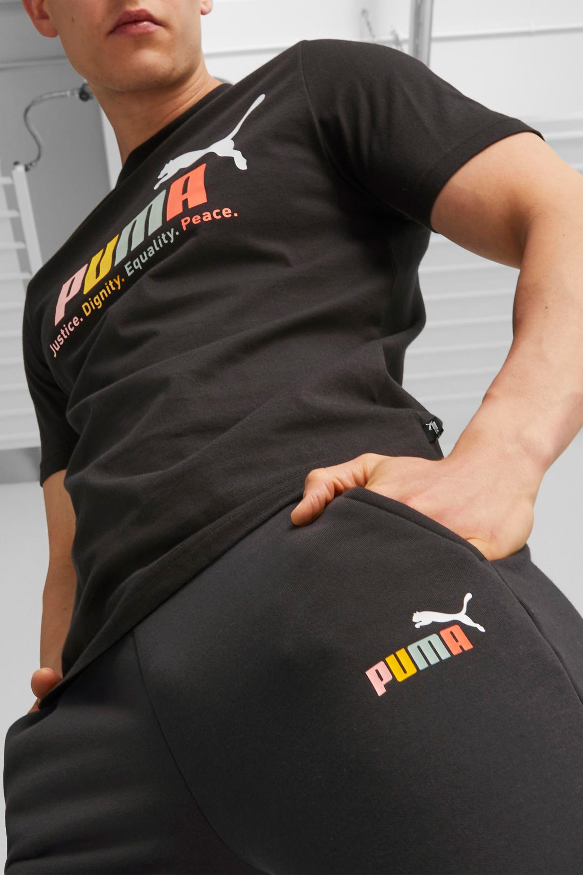 Puma Ess+ Multicolor Erkek Eşofman Altı 67717201 Siyah