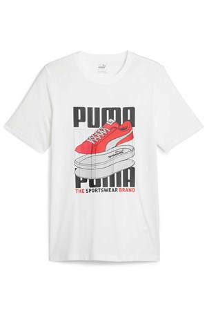 Puma Graphıcs Sneaker Erkek Tişört 67718602 Beyaz