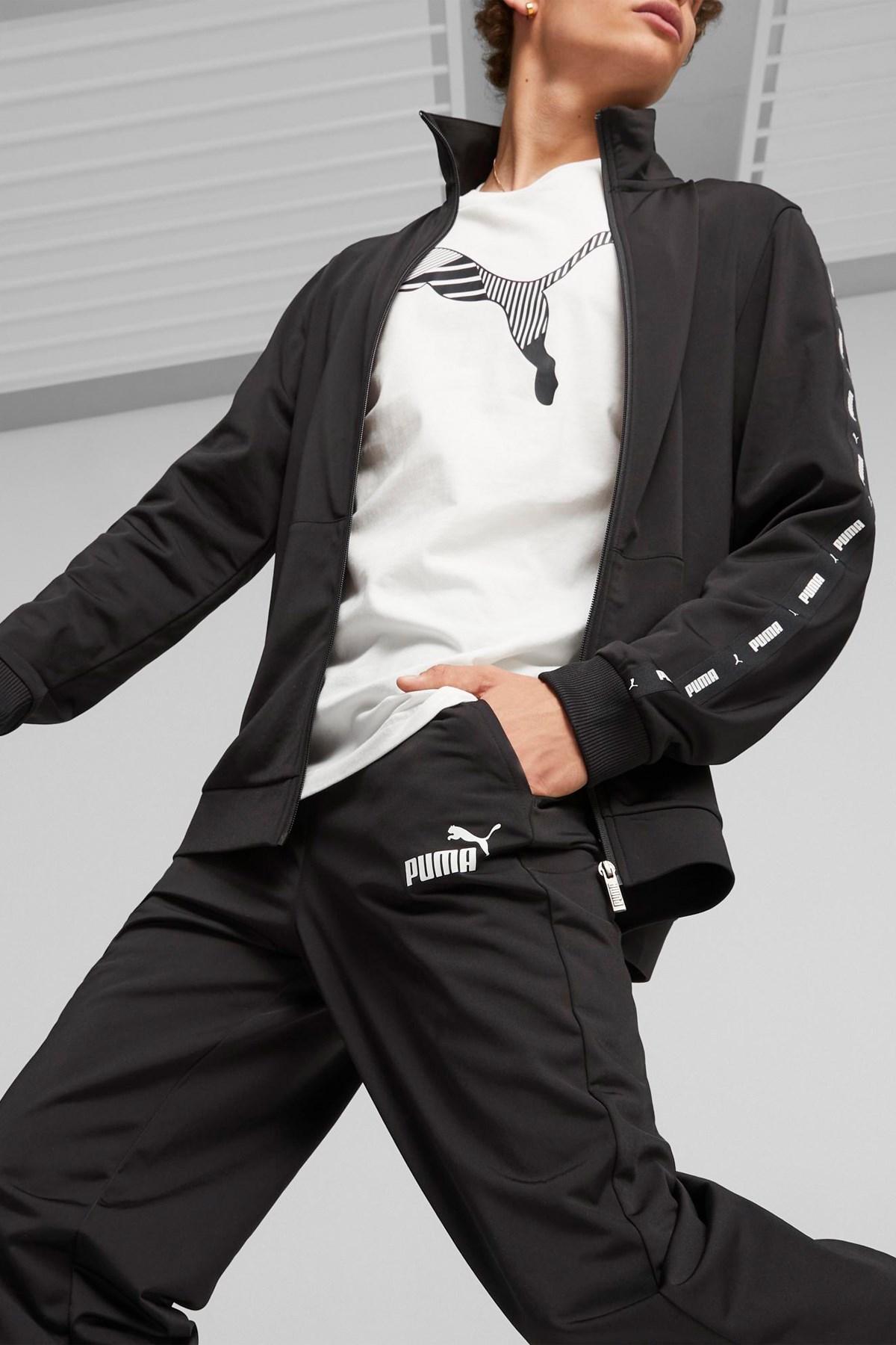Puma Tape Poly Suit Cl Erkek Eşofman Takımı 67742901 Siyah