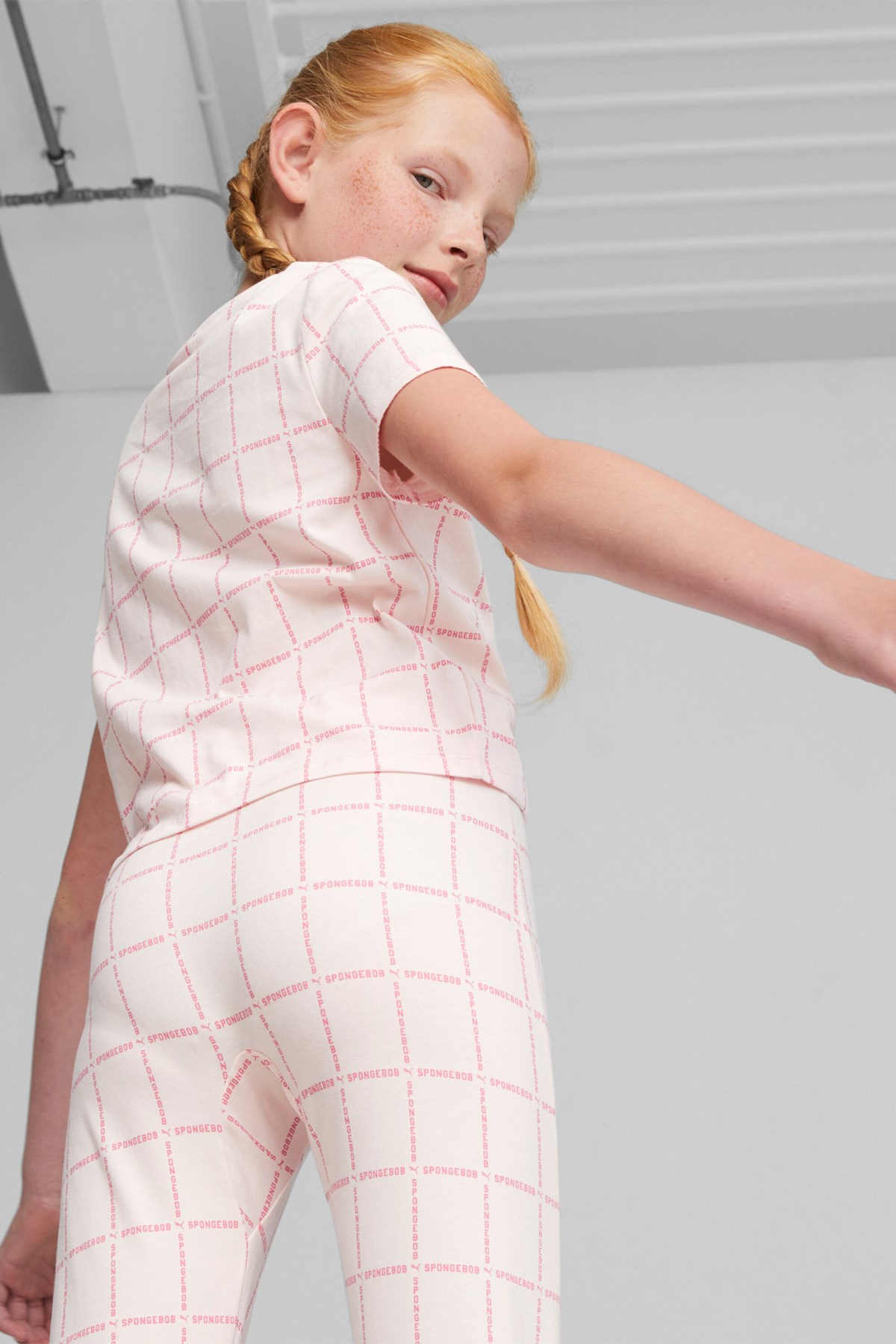 Puma X Spongebob Aop Çocuk Tişört 67758624 Pembe