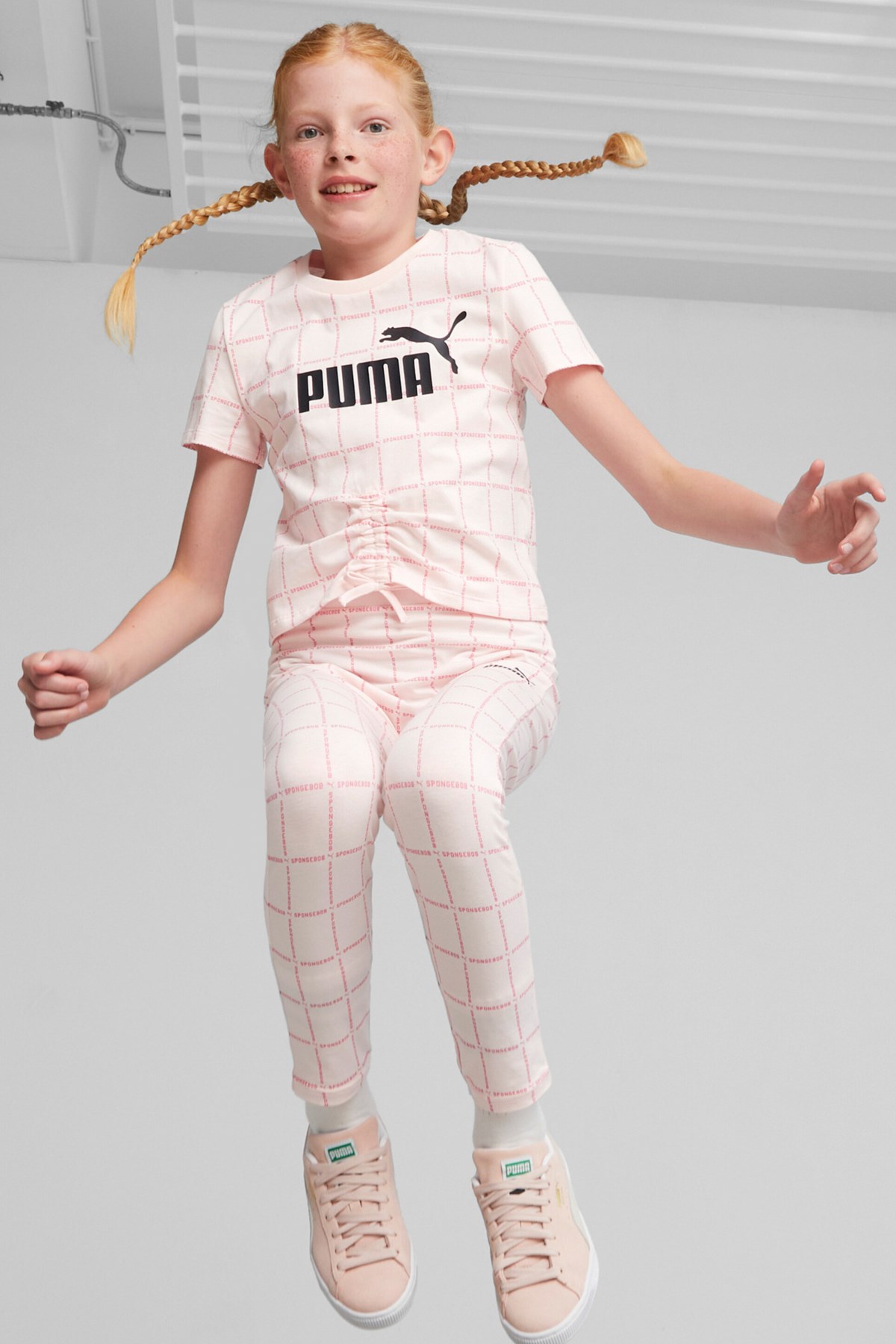 Puma X Spongebob Aop Çocuk Tişört 67758624 Pembe