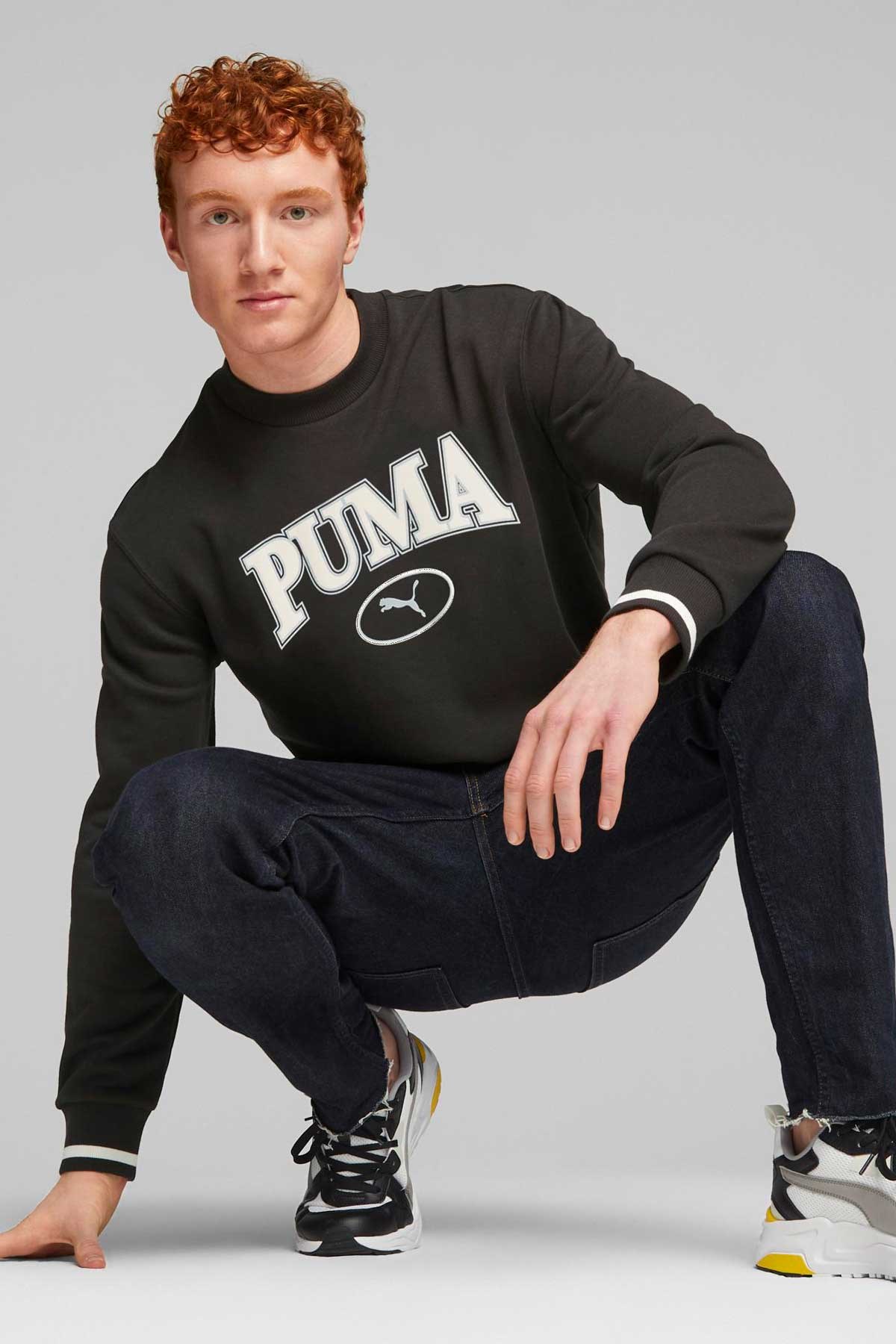 Puma Squad Crew Erkek Sweatshirt 67787301 Siyah