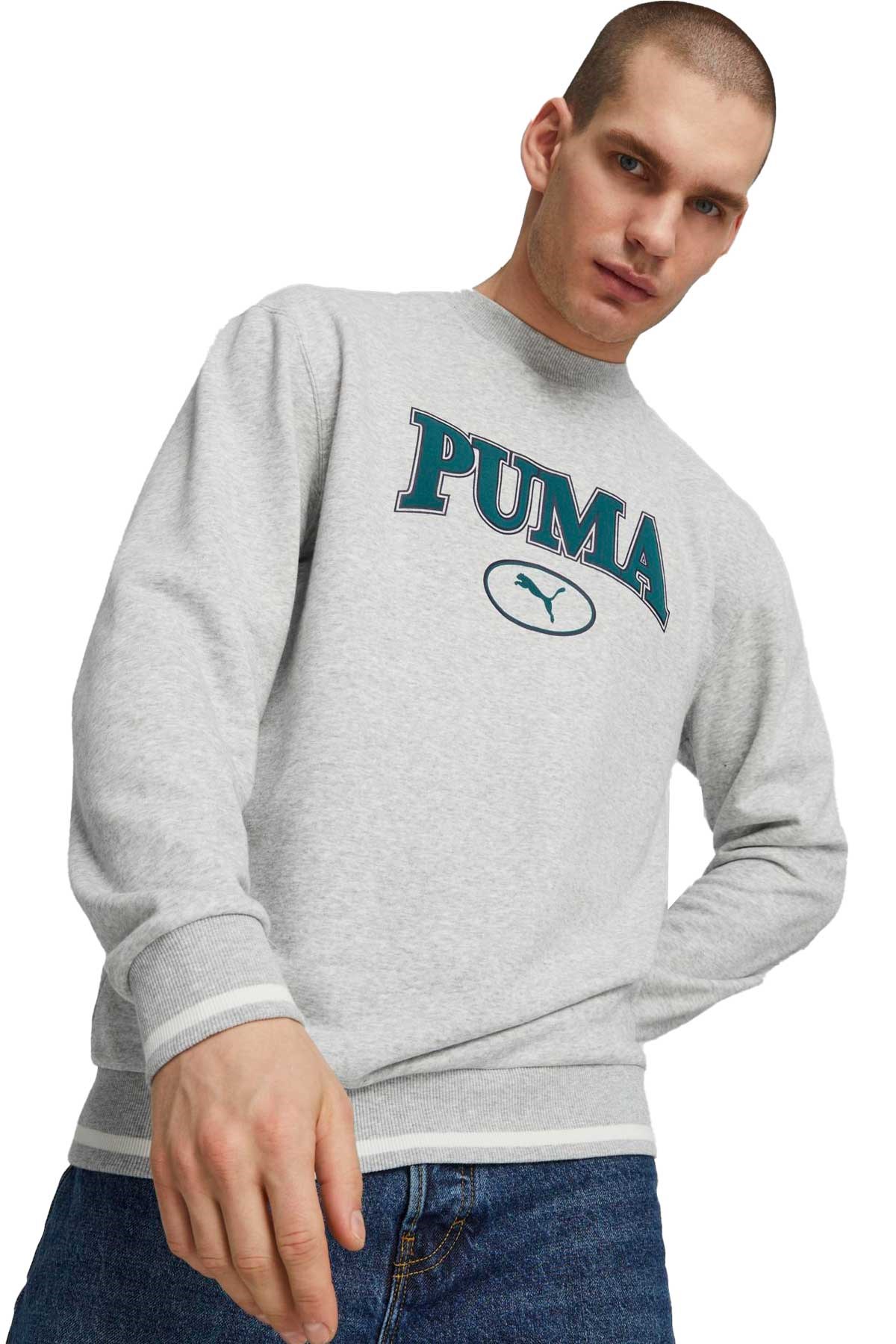 Puma Squad Crew Erkek Sweatshirt 67787304 Gri