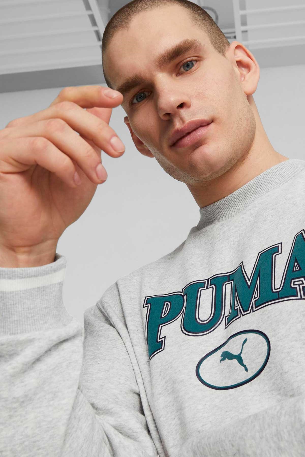 Puma Squad Crew Erkek Sweatshirt 67787304 Gri