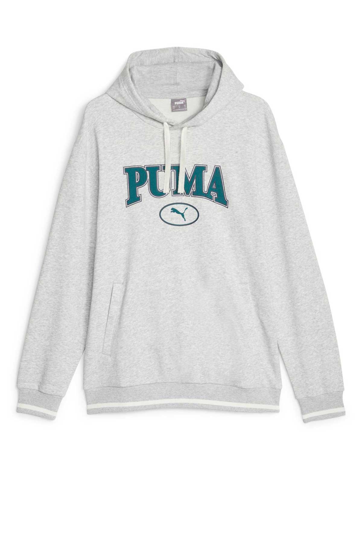 Puma Squad Hoodie Erkek Sweatshirt 67787404 Gri