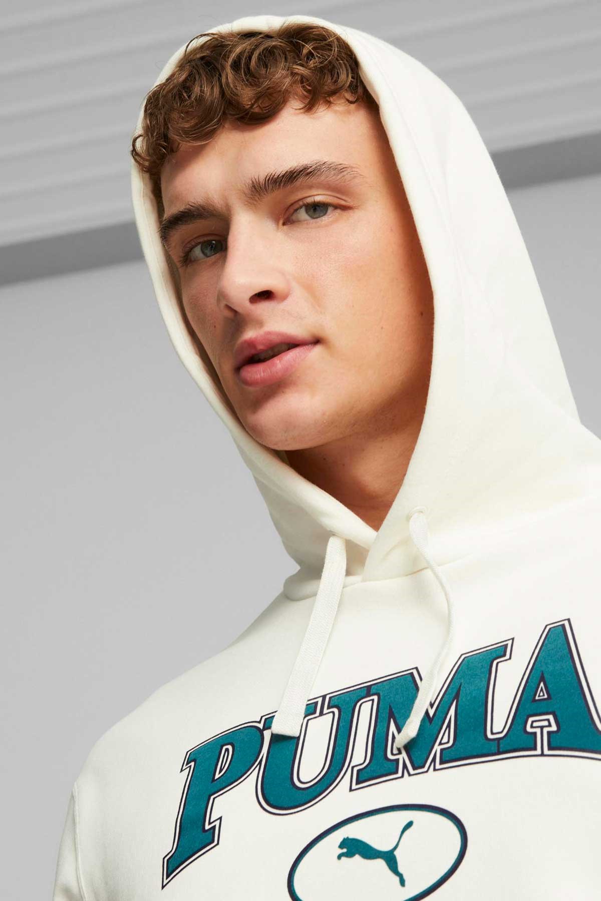 Puma Squad Hoodie Erkek Sweatshirt 67787465 Beyaz