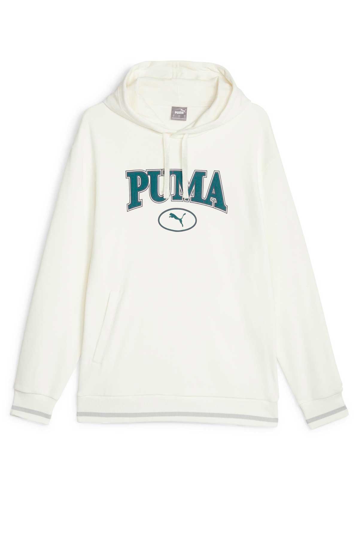 Puma Squad Hoodie Erkek Sweatshirt 67787465 Beyaz