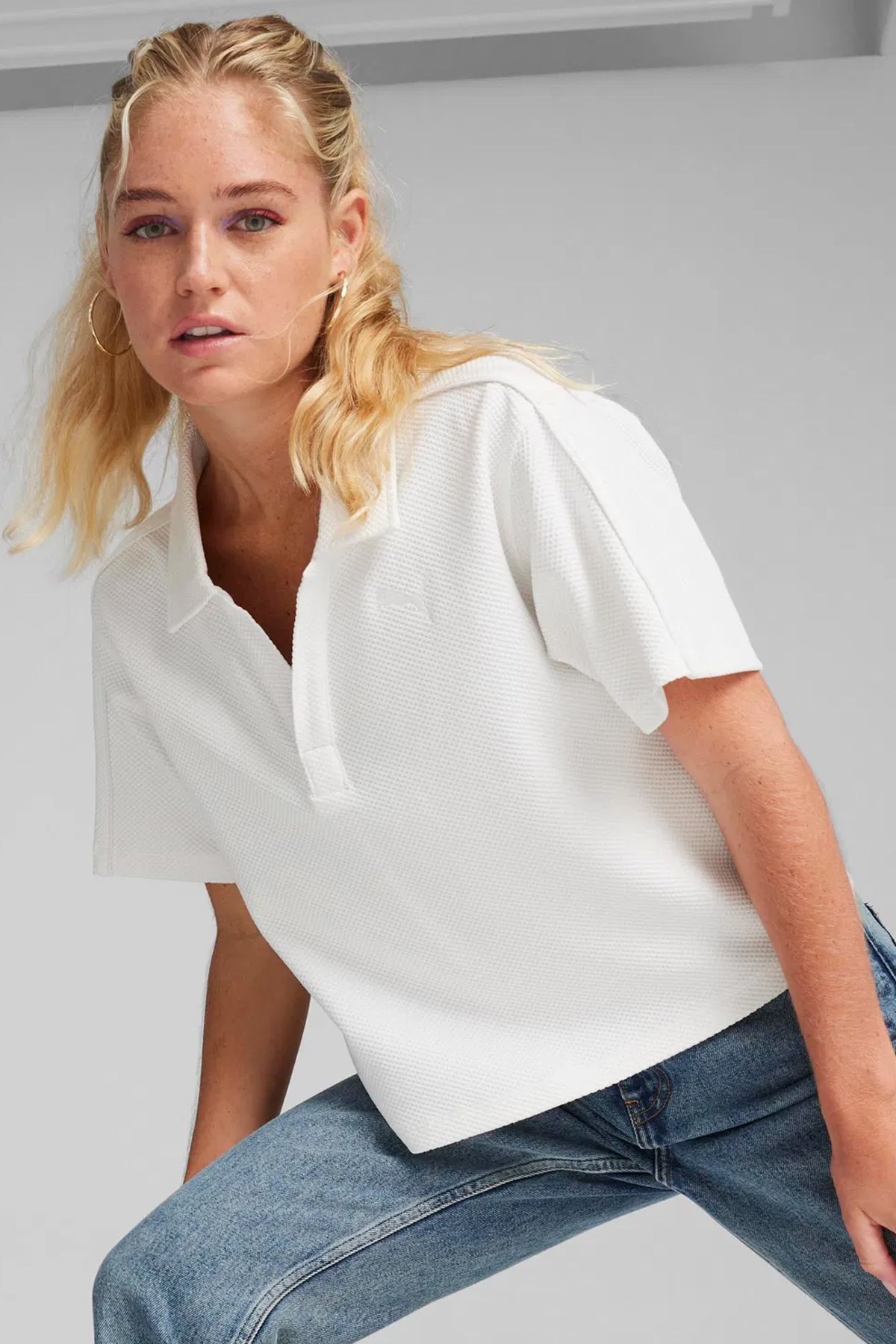 Puma Her Polo Kadın Polo Tişört 67788402 Beyaz
