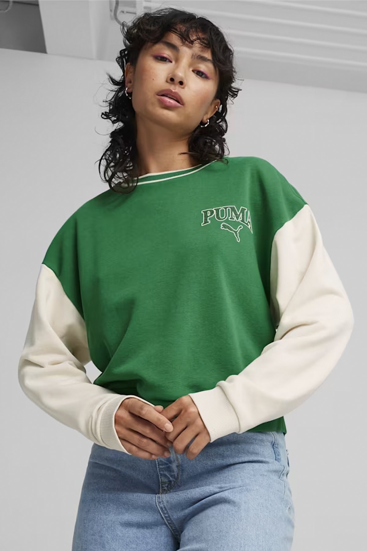 Puma Squad Crew Tr Kadın Sweat 67789886 Yeşil