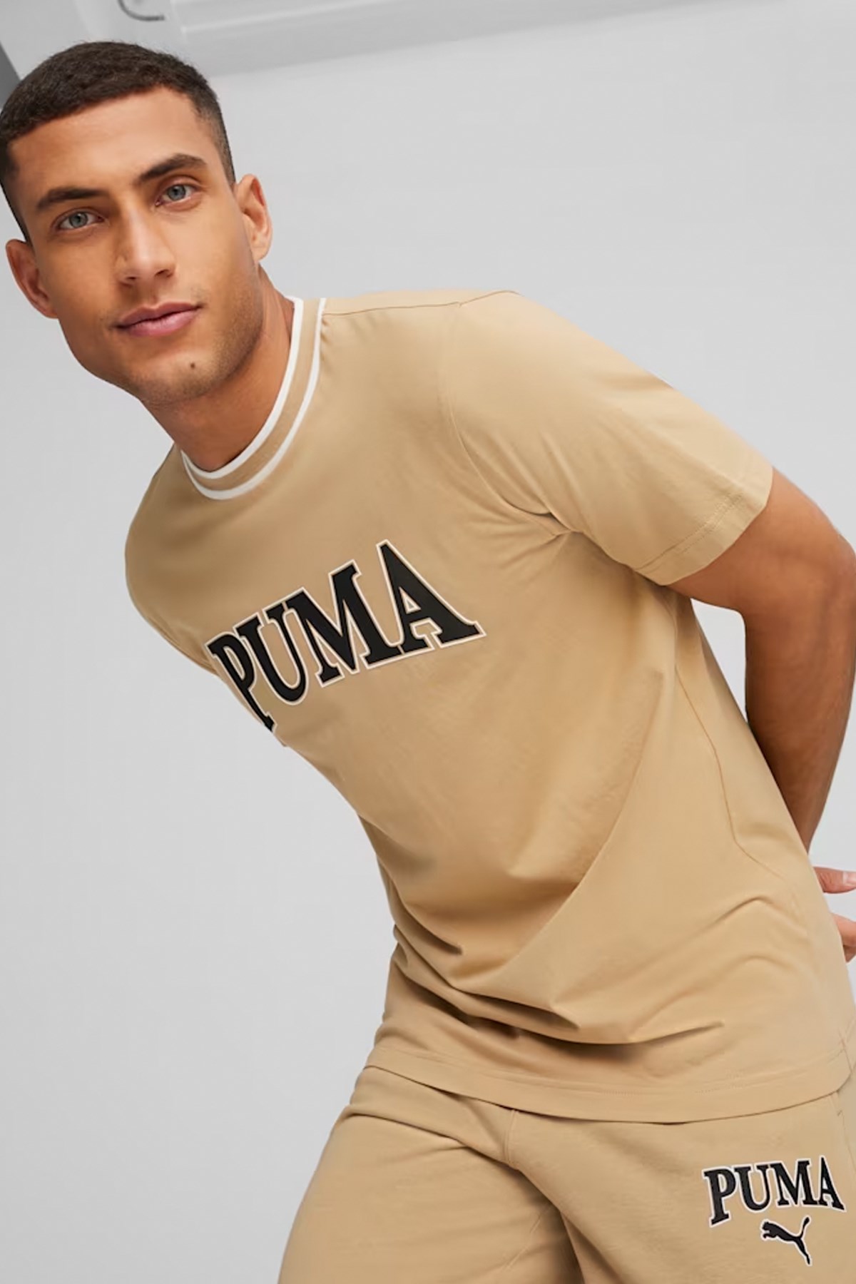 Puma Squad Big Graphic Erkek Tişört 67896783 Bej